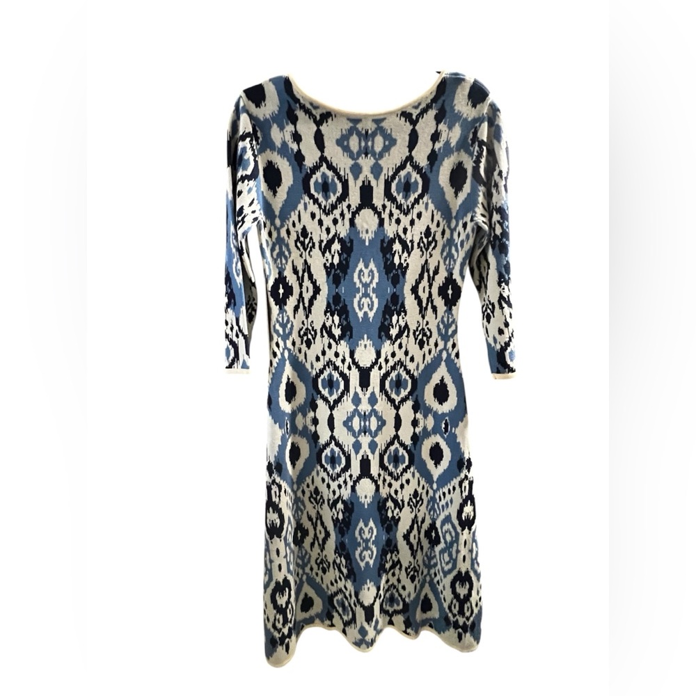 max&co. Elegant Blue Patterned Women's Dress